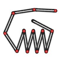 Ioensy - Herramientas De Posicionamiento De Regla De Múltiples Ángulos De Aleación De Aluminio Para Carpintero 12 Secciones