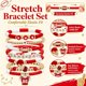 thumbnail image 3 of Pulsera Artlunar Football Stack – Juego de pulseras apilables con encanto rojo, 3 of 6
