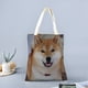 thumbnail image 2 of Shiba Inu Bolso de tela con estampado de lienzo para mujer, bolsa de compras reutilizable y estética, con cremallera interior, regalo para mujer,40*40cm., 2 of 6