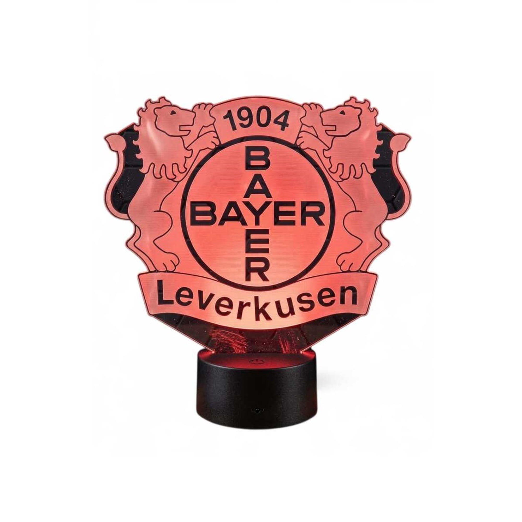 Lampara Ilusion 3d Bayer Leverkusen De 7 Colores, Base Touch