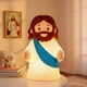 thumbnail image 1 of Luz nocturna mágica JD Mini lámpara de Jesús de silicona recargable, 1 of 9
