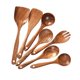 thumbnail image 5 of Juego De Utensilios De Cocina De Madera, Antiadherente, Madera De Teca, Duradero Para Accesorios Para El Hogar, 7 Piezas, 5 of 5