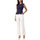 thumbnail image 2 of INSPIRE CHIC Chaleco Peplum para Mujer Elegante Sin Mangas Cuello Redondo Dobladillo Acampanado Blusas de Oficina M Azul Marino, 2 of 6