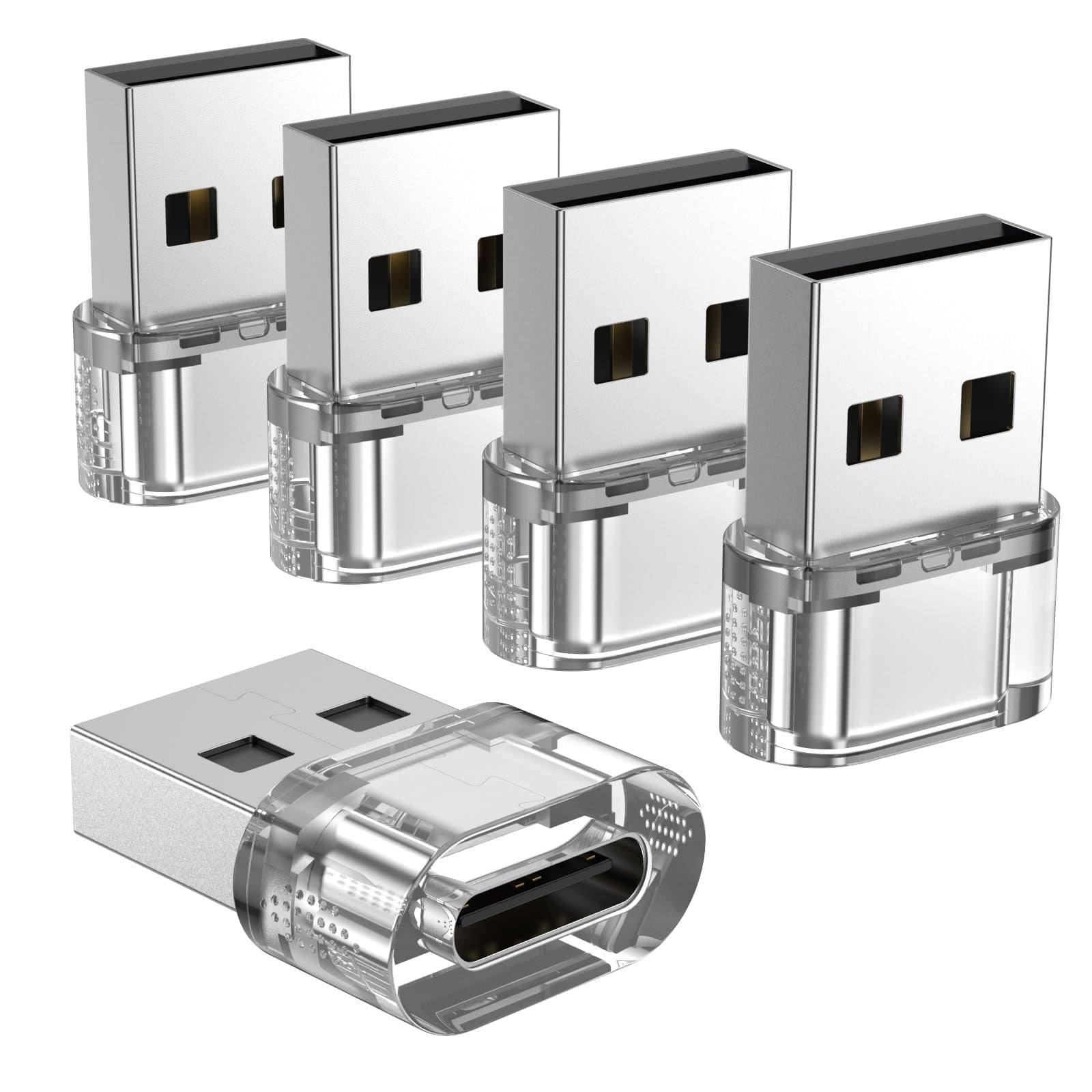 Adaptador Usb A Usb-c Fidioto, Paquete De 5 Para Apple, Samsung, Etc.