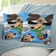 thumbnail image 3 of Augie Doggie y Papi Doggie Fundas de almohada de terciopelo con tema, regalos de funda de almohada, decoración para el hogar, cojín de lanzar, regalo de cumpleaños para fans y parejas. 45cm x 45cm., 3 of 6