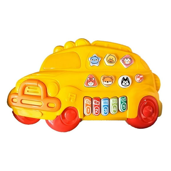 Pack X 3 Juguete Piano Musical Vehiculo De Cross Country Amarillo
