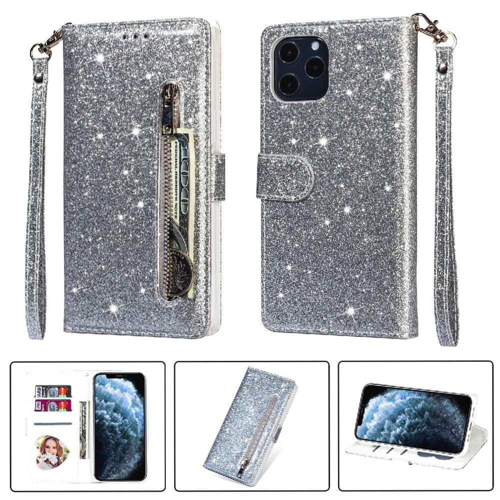 Foxdock - Funda Para Elegante Funda Iphone 12 Mini Glitter Con Cremallera-ideal Para El Uso Diario