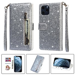 Foxdock - Funda Para Elegante Funda Iphone 12 Mini Glitter Con Cremallera-Ideal Para El Uso Diario