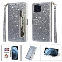 Foxdock - Funda Para Elegante Funda Iphone 12 Mini Glitter Con Cremallera-Ideal Para El Uso Diario