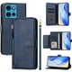 thumbnail image 3 of Funda Billetera Cremallera para Motorola MOTO G75 con Porta Tarjetas, Soporte y Correa Azul, 3 of 5