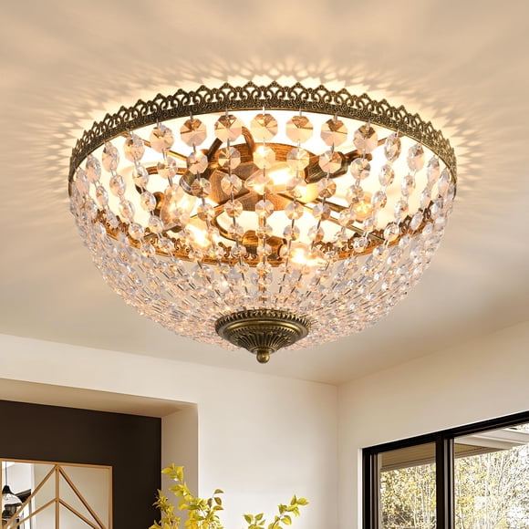 Lámpara de techo KAIQI 47 cm Cristal estilo Imperio Francés 110 V