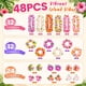thumbnail image 2 of FUTUREPLUSX Set de 48 piezas hawaianas: 12 guirnaldas, 12 diademas y 24 pulseras, 2 of 8