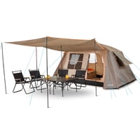 Carpa Camping Quintay 8 Personas Bosscamp 3000 Mm Cubre Techo Largo Toldo Extendido