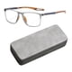 thumbnail image 1 of Gafas De Lectura Deportivas Gafas De Bloqueo De Luz Azul Para Mujeres Hombres Que Viajan Gris Naranja 200 °, 1 of 5