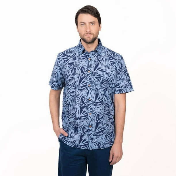 Camisa M/C Guayabera Estampada Regular Fit