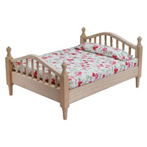 Bothyi - 1:12 Casa De Muñecas Mini Cama Doble Juguete Para Juego De Imitación Para Niños Pequeños Bebé