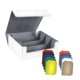 thumbnail image 1 of Caja Para Mazo De Cartas Multiusos Con Cierre Magnético, Almacenamiento Estándar Para Cartas De Juego, Forrado En Blanco Y Gris, 1 of 5