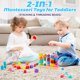 thumbnail image 3 of Juego de juguetes Montessori de cuentas de madera para secuenciar, apilar y atar, 3 of 7