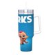 thumbnail image 2 of Cigüeñas Vaso aislado de acero inoxidable con asa, diseño temático, regalo para familia, amigos y fans; incluye pajita y encaja en el portavasos estándar, 40 oz, 2 of 6