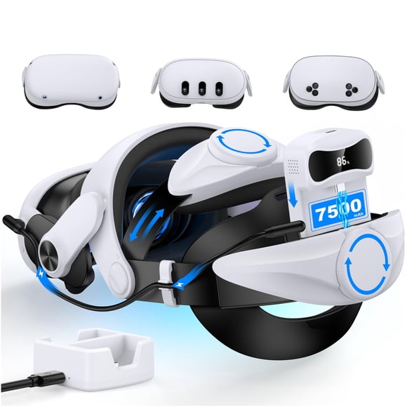 Correa de cabeza VR NinxGloy con batería intercambiable en caliente de 7500 mAh