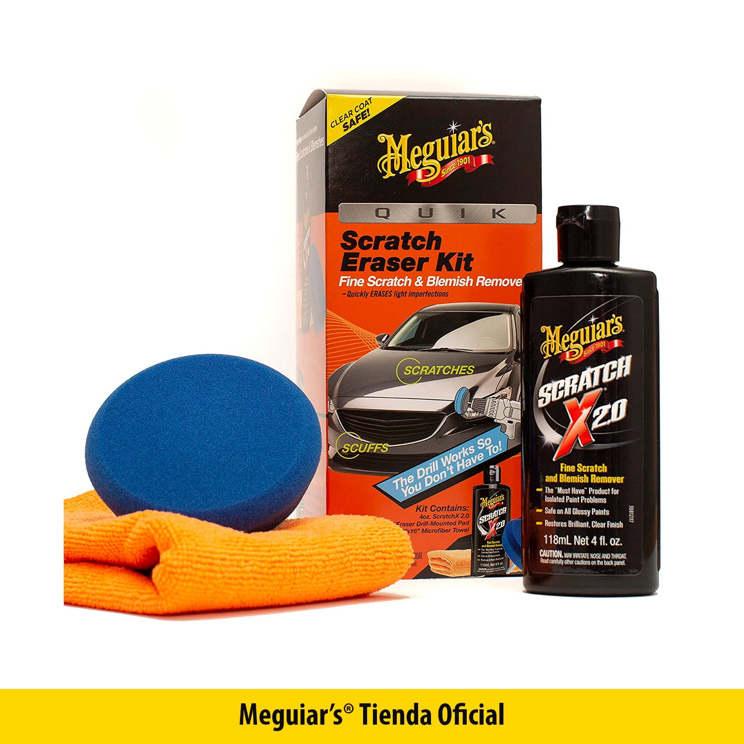 Kit De Borradores De Arañazos Meguiar's Quik Car Care, 4 Unidades