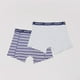 thumbnail image 2 of Bóxer Hombre Bipack Líneas Mix Gris/Navy Corona, 2 of 5