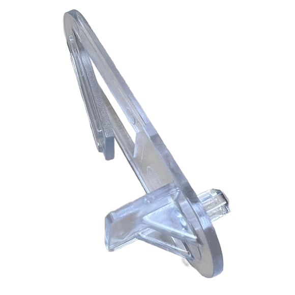 Clips de soporte para repisas E.H.C. para espiga de 5 mm, transparentes, para espesor de 3/4"