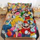 thumbnail image 1 of Super Mario 3-Piece Comforter Set for Bedroom Super Mario Bedding Set for Kids Adults Soft Microfiber Duvet Cover Set with Zipper Closure, 1 of 5