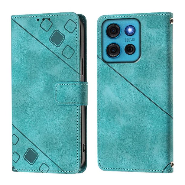Funda Cartera para Motorola Moto G75 con Soporte y Ranuras, Resistente a Golpes y Rayones Verde