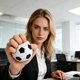 thumbnail image 4 of Pelota antiestrés wjzbqjz - Pack de 6 de espuma con diseño de fútbol, 4 of 5