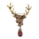 thumbnail image 1 of Euroamericano Traje Broche Ciervo Cabeza Gota De Agua Rhinestone Diamond Bronce, 1 of 5