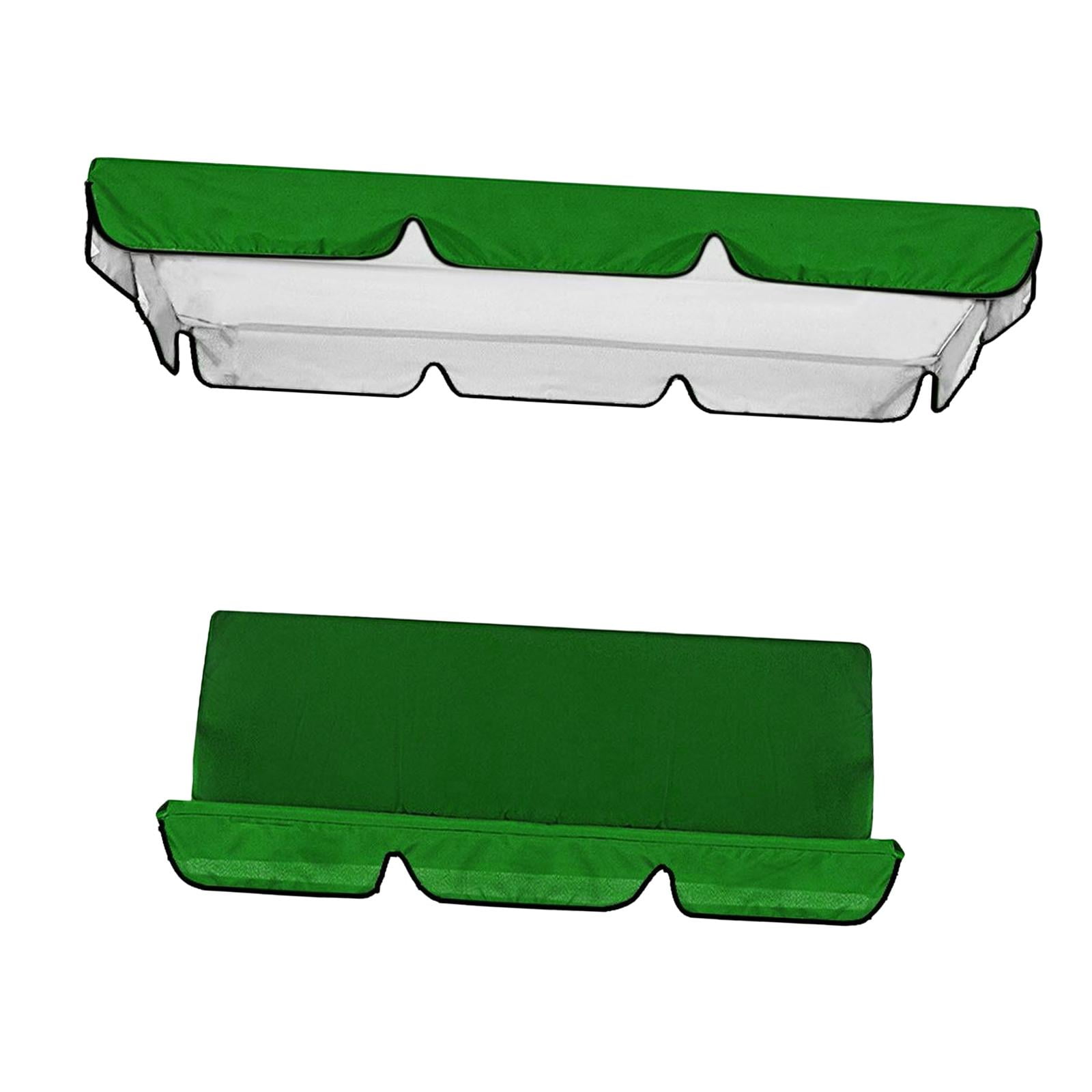 Magideal - Toldo Para Columpio De Patio, Cubierta Impermeable Para Asiento De Columpio, Toldo Para Asiento De Columpio De Jardín De 3 Plazas Para Asient , Verde Oscuro