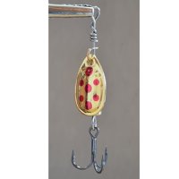 Silstar - Spinner Cucharita 3Grs 5,6Cms Oro Puntos Rojos #1