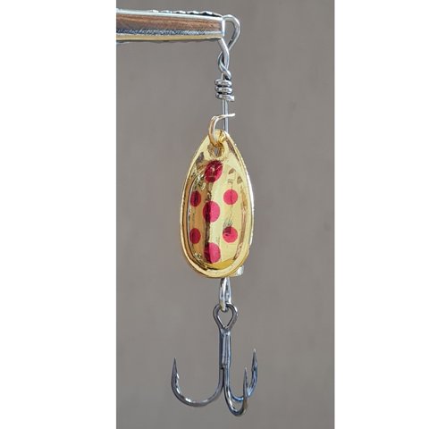 Silstar - Spinner Cucharita 3Grs 5,6Cms Oro Puntos Rojos #1