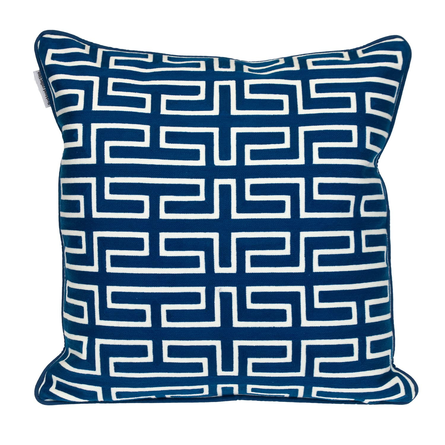 Parkland Collection - Almohada Cuadrada Geométrica Azul 50x50 Cm De La Colección Parkland