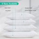 thumbnail image 3 of Paquete de 2 almohadas de cama con plumas de ganso blancas de tres gansos, tamaño king, suaves, de 600 hilos, 100% algodón, de firmeza media, con relleno envolvente de soporte suave, blanco liso, 3 of 6