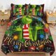 thumbnail image 2 of Merry Christmas Grinch 3 Piece Sets Full/Queen Size - Reversible Microfiber Quilts with 2 Shams Soft Lightweight Bedspread Coverlet Comforter for All Season Bed Sheets, 2 of 5