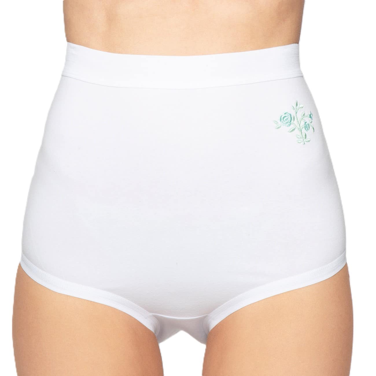 Calzón Maxi De Algodón Con Bordado Lady Genny