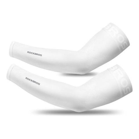 Mangas Rockbros Ciclismo, Deportes, Manejo, Uv400 Manguillas Blanco S