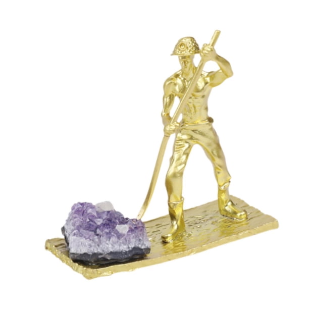 Estatua De Mineros Obras De Arte Coleccionables De Metal Para La Sala De Estar Del Escritorio Palanca Del Pasillo De La Sala De Estar