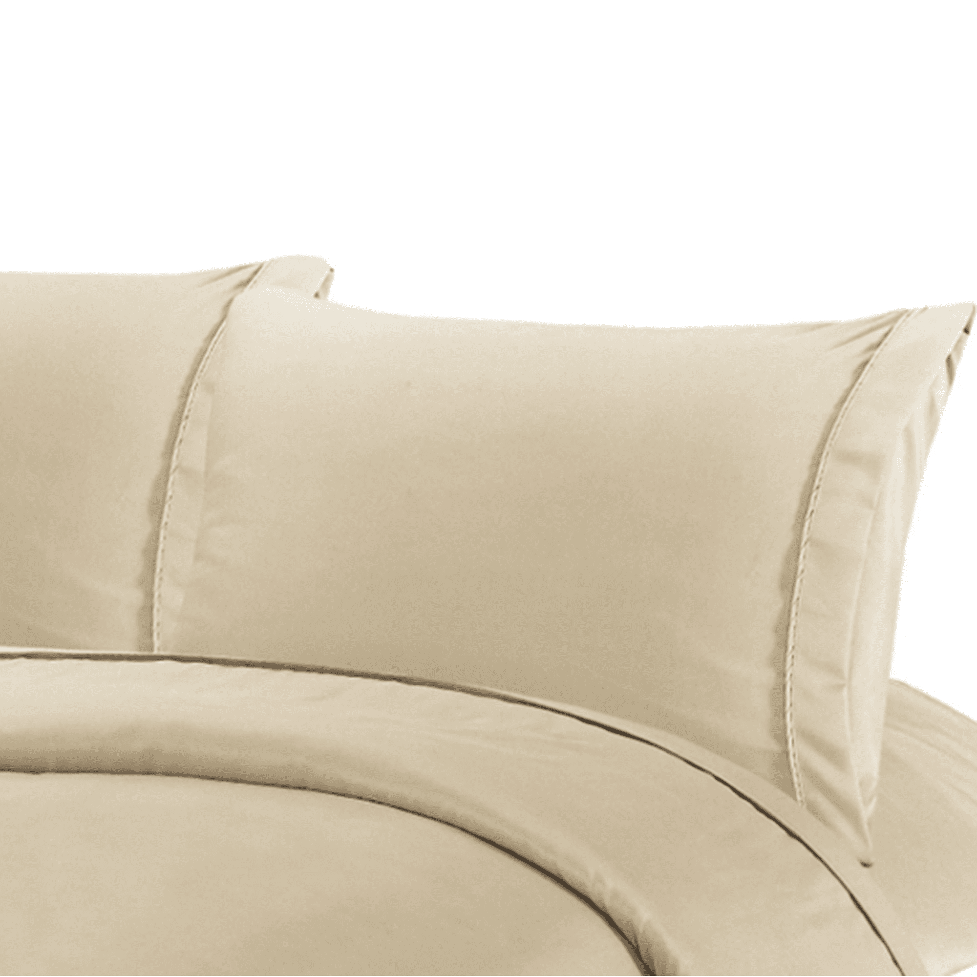 Genérico - Pack 2 Juegos Sabanas 1 Plaza 90x190 Homey Beige Liso