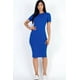 thumbnail image 4 of Vestido Midi Ajustado De Canalé Azul, 4 of 5