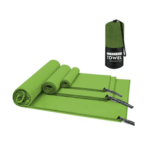 Genérico - Toalla Baño Viaje De Microfibra De Secado Rápido, 3 Pcs Verde Fluorescente