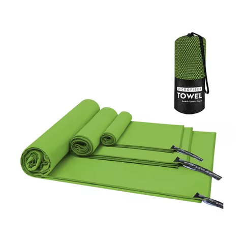 Genérico - Toalla Baño Viaje De Microfibra De Secado Rápido, 3 Pcs Verde Fluorescente