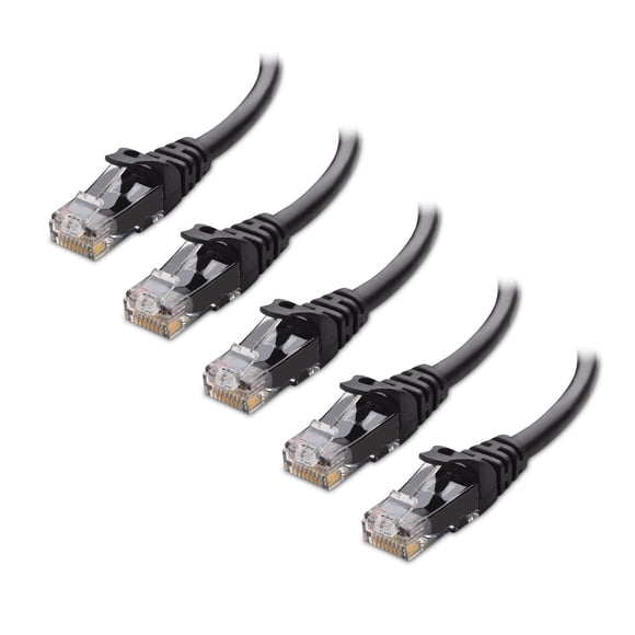 Cable Matters Cable Ethernet Cat 6, paquete de 5, 30 cm, 10 Gbps
