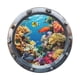 thumbnail image 4 of Calcomanías de pared de paisaje bajo el mar, pegatinas de pared del mundo submarino 3D, decoración del hogar, pegatina de pared de Animal en el océano, 4 of 5
