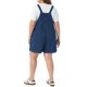 thumbnail image 2 of Agnes Orinda Women's Plus Size Escuela Colegio Peto Corto de Mezclilla con Tirantes Ajustables Monos Recortados con Bolsillo 1X Azul Oscuro, 2 of 8