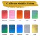 thumbnail image 3 of Set de pinturas de acuarela Viviva Colors Vivid Metallic, 10 colores, 3 of 6
