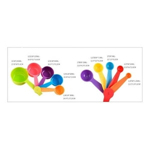 Genérico - Pack X10 Cucharas Medidora Cuchara Medidora Plastico Colores