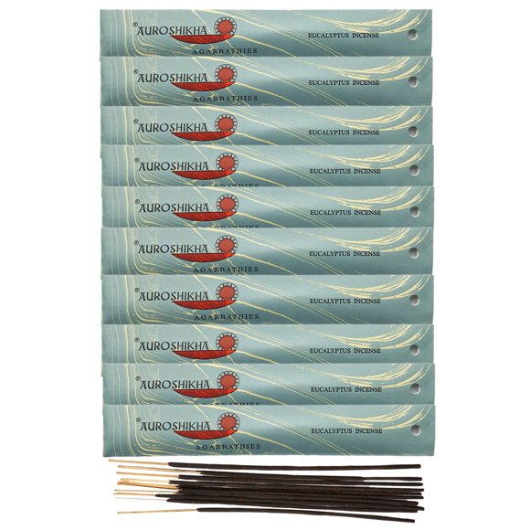 Incienso Auroshikha Eucalipto 100 g (10 paquetes)